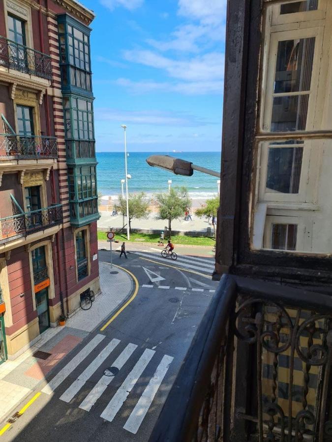 122A - Emblematica Vivienda En Playa San Lorenzo Gijón Dış mekan fotoğraf